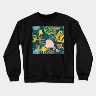 Tropical Summer Pattern | Urban Finery Crewneck Sweatshirt